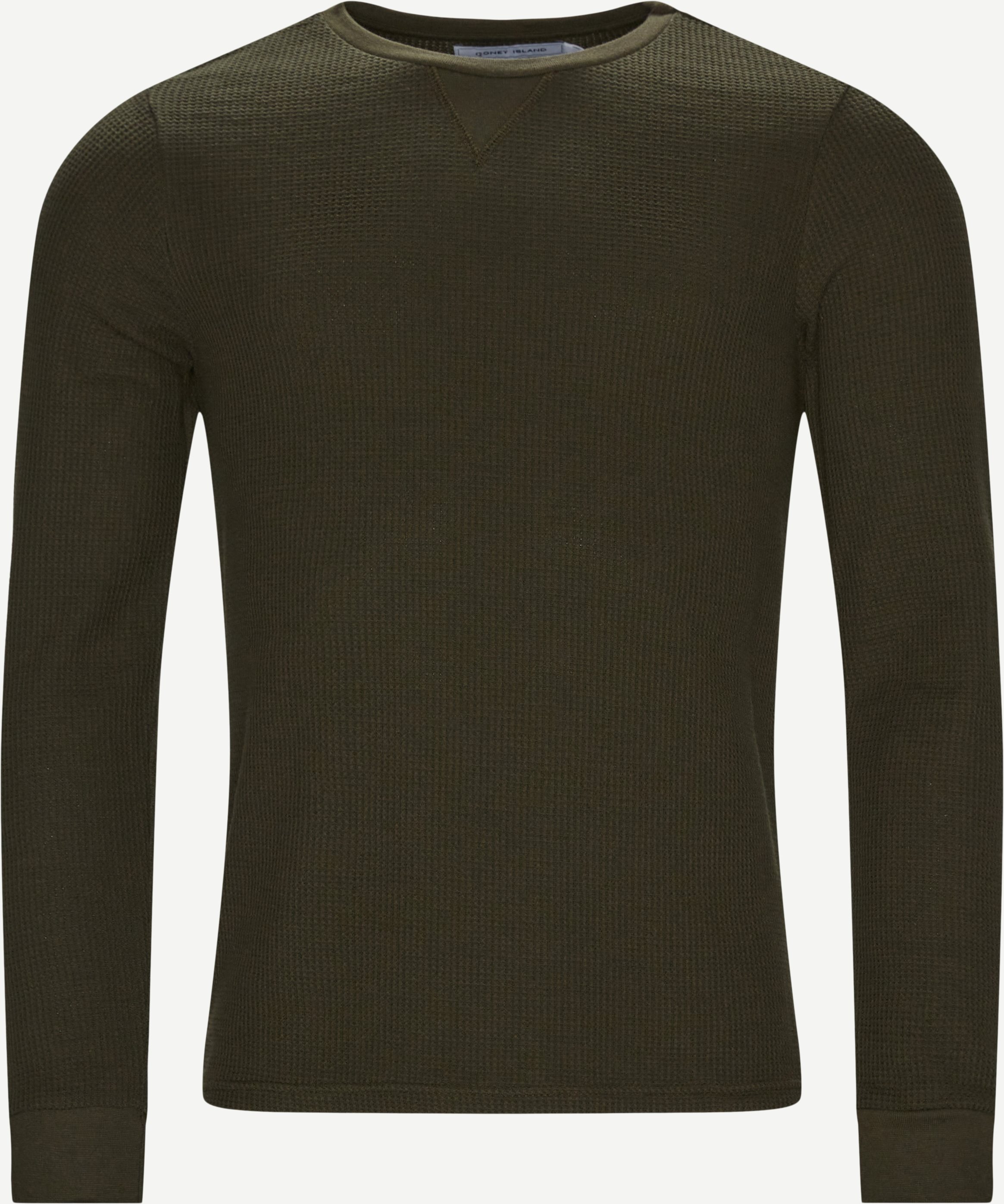 Poseidon Waffel Sweatshirt - Sweatshirts - Regular fit - Army